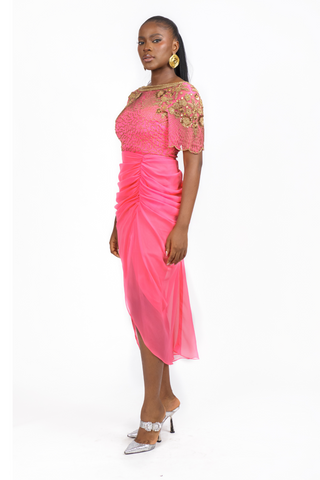 Denise Dress Fluro Pink