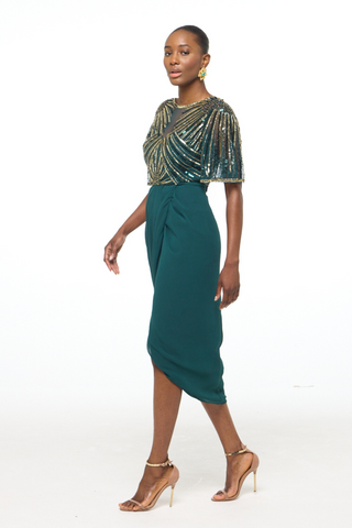 Donatella Tulip Midi Green