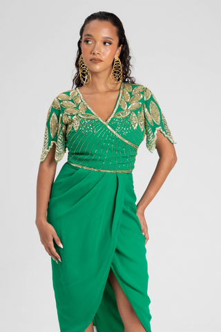 Ursula Green Wrap Dress