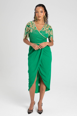 Ursula Green Wrap Dress