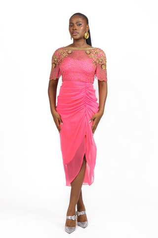 Denise Dress Fluro Pink