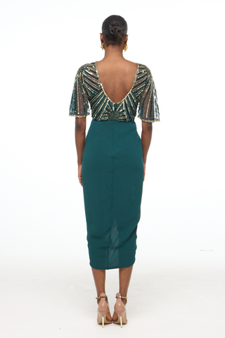 Donatella Tulip Midi Green