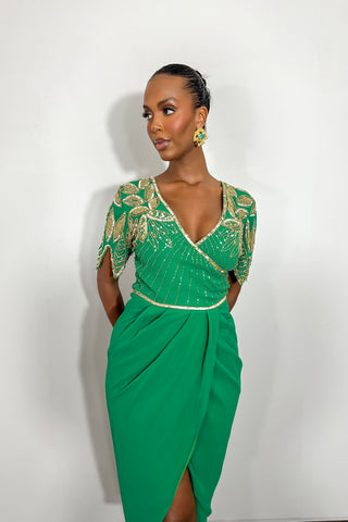 Ursula Green Wrap Dress