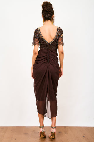 Denise Dress Brown Sheer