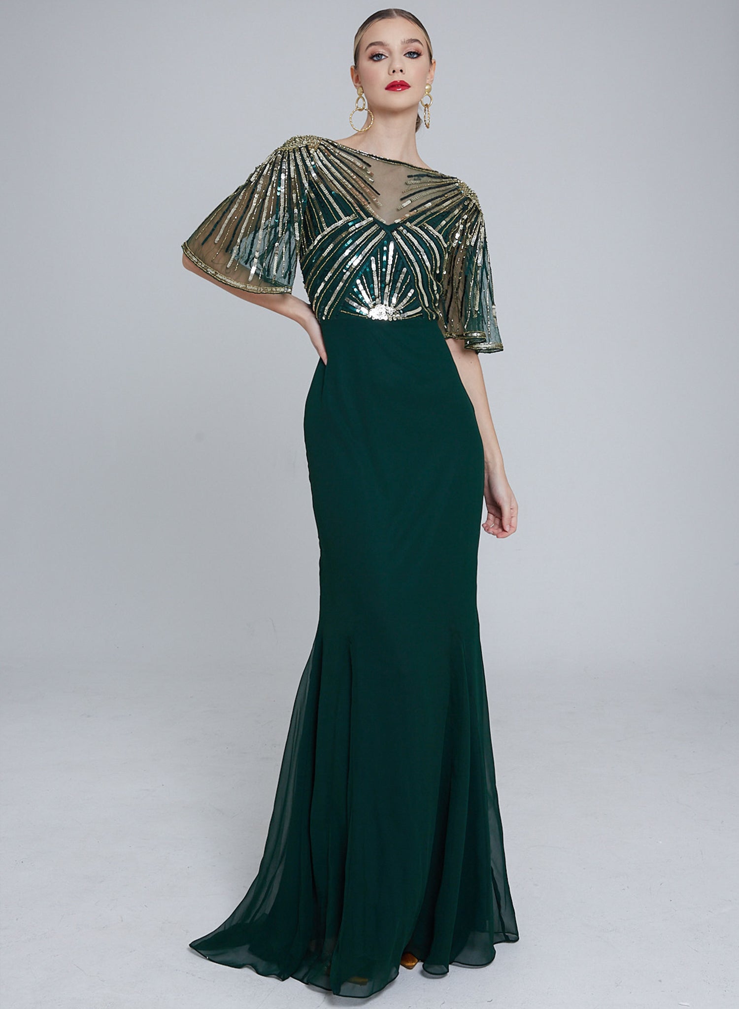 Green art deco dress hotsell