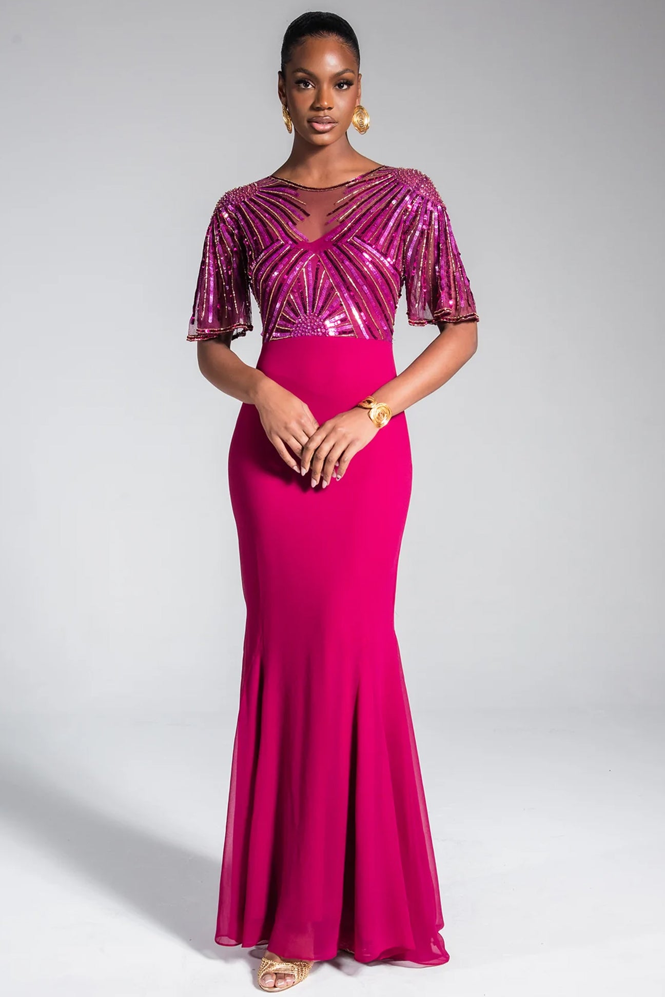 Donatella Dress Magenta